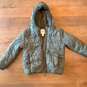 Cat & Jack Kids Puffer Jacket - Olive - 4T